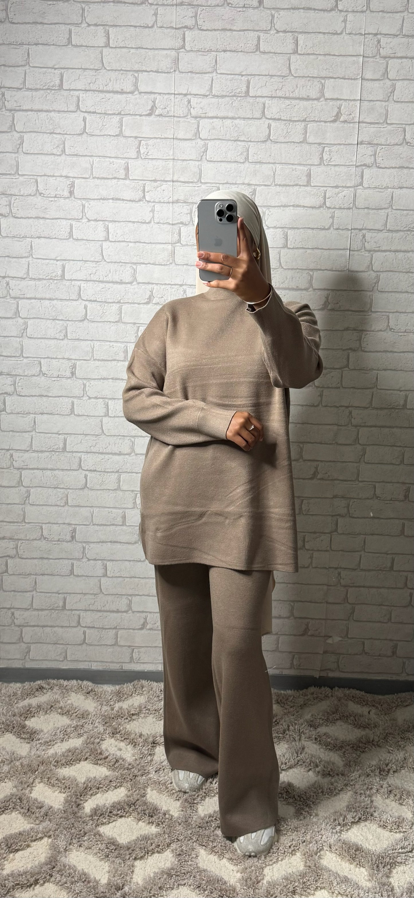 Ensemble effet CACHEMIRE - TAUPE