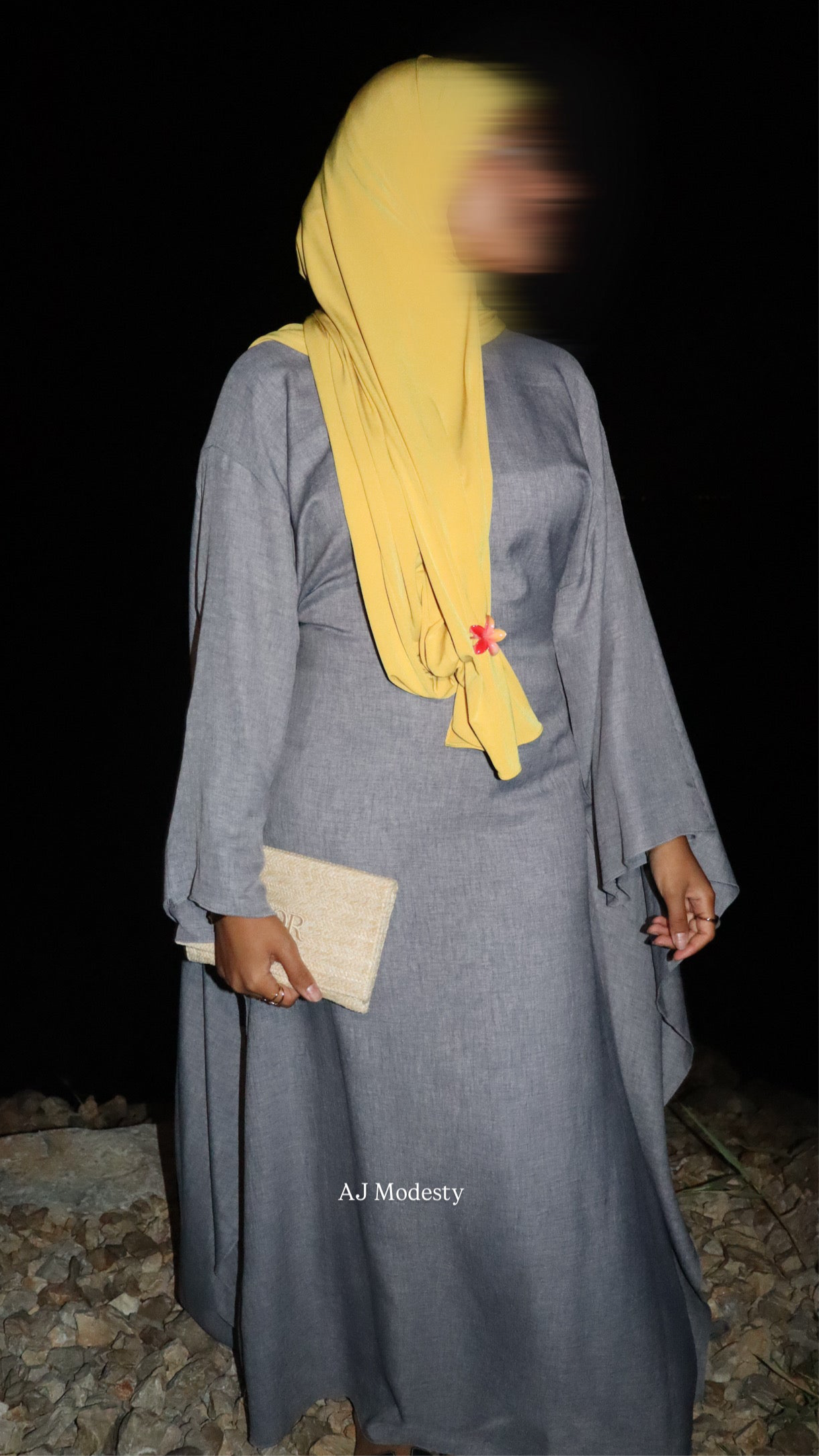 Abaya CAPE - GRISE