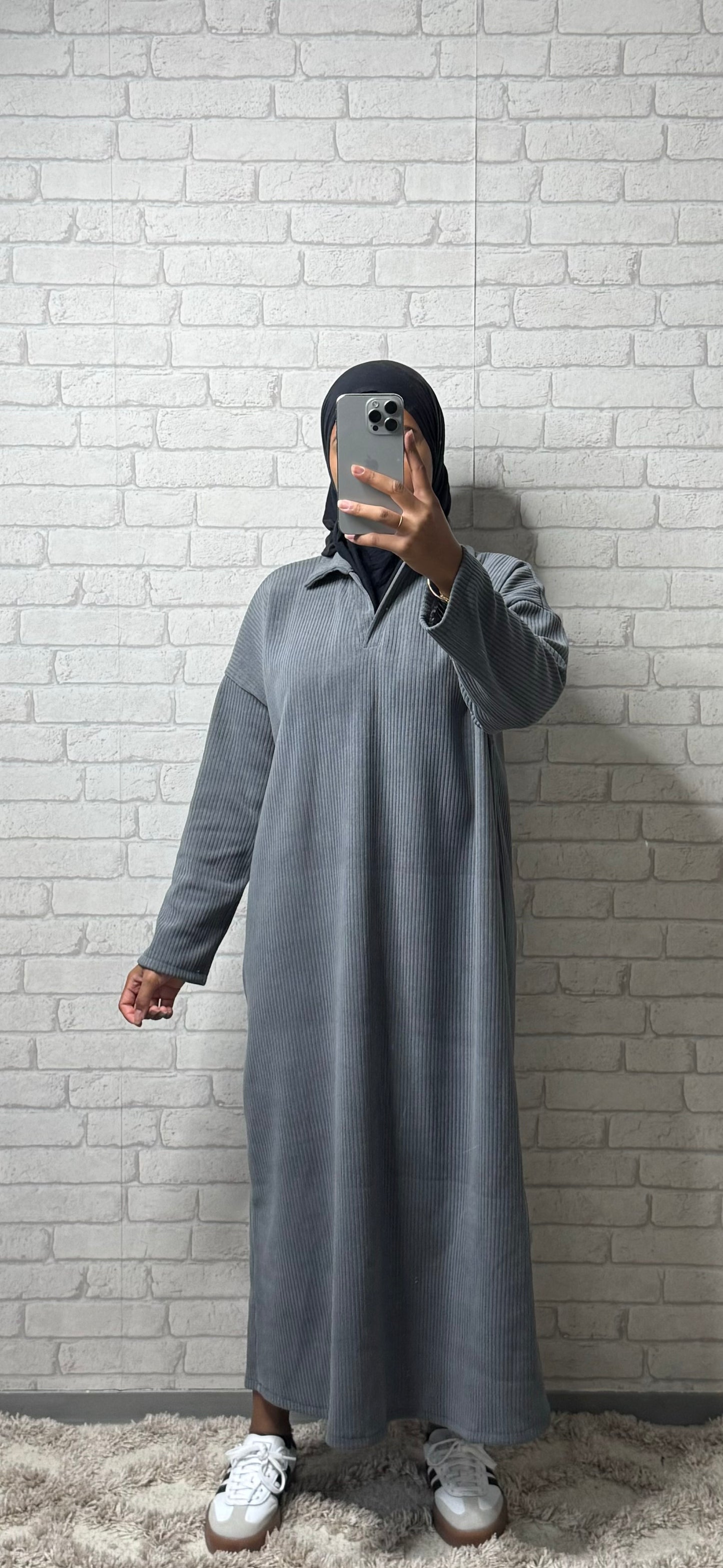 Robe JAMILA - GRIS FONCE