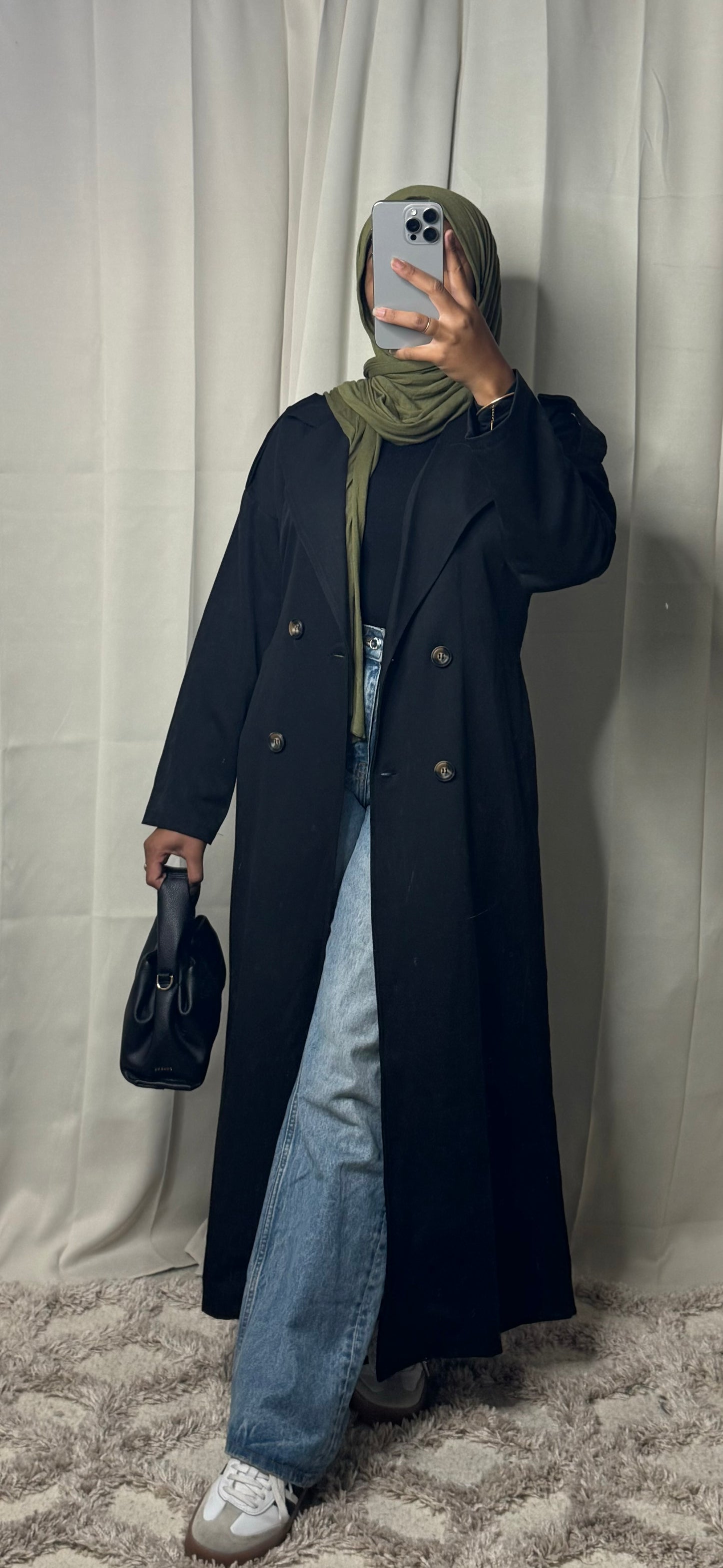 Trench long - NOIR