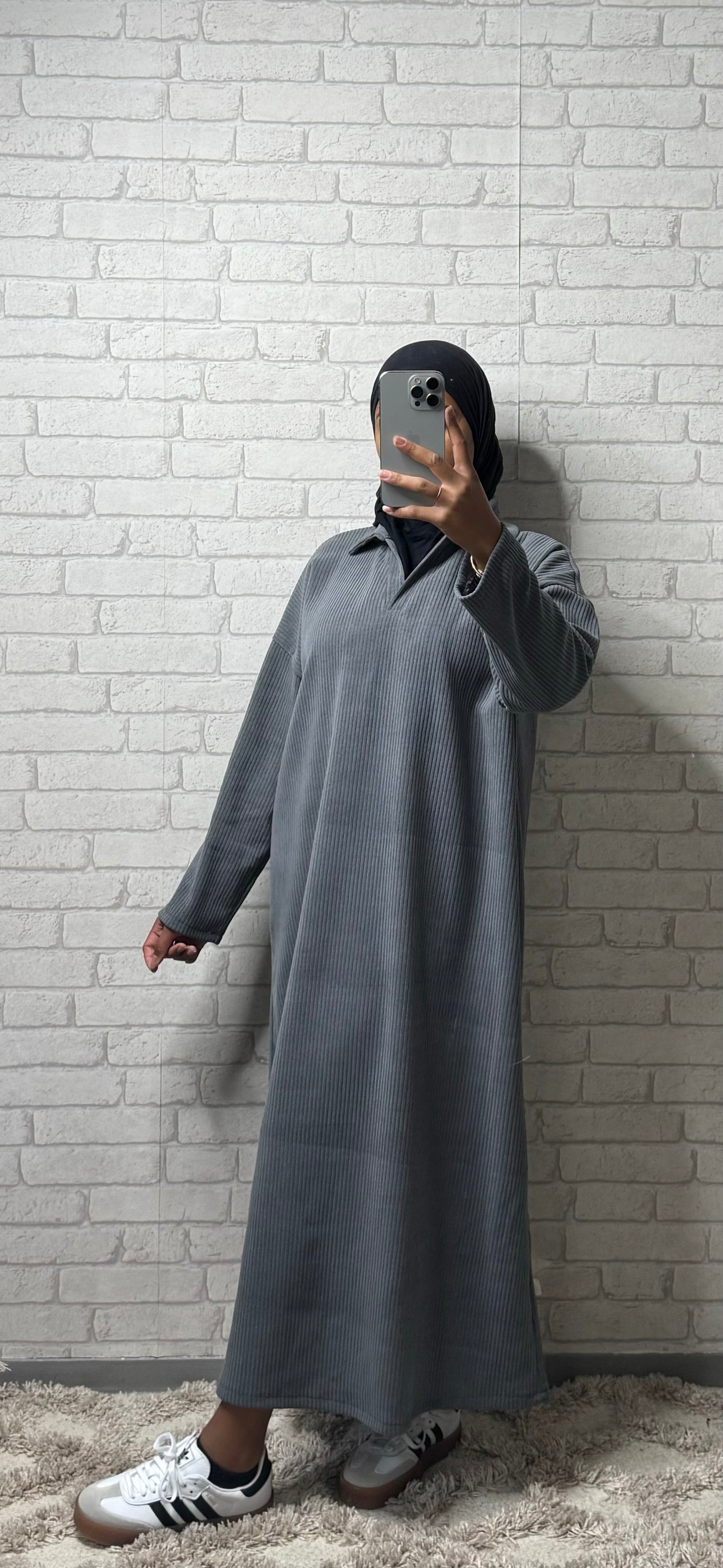Robe JAMILA - GRIS FONCE